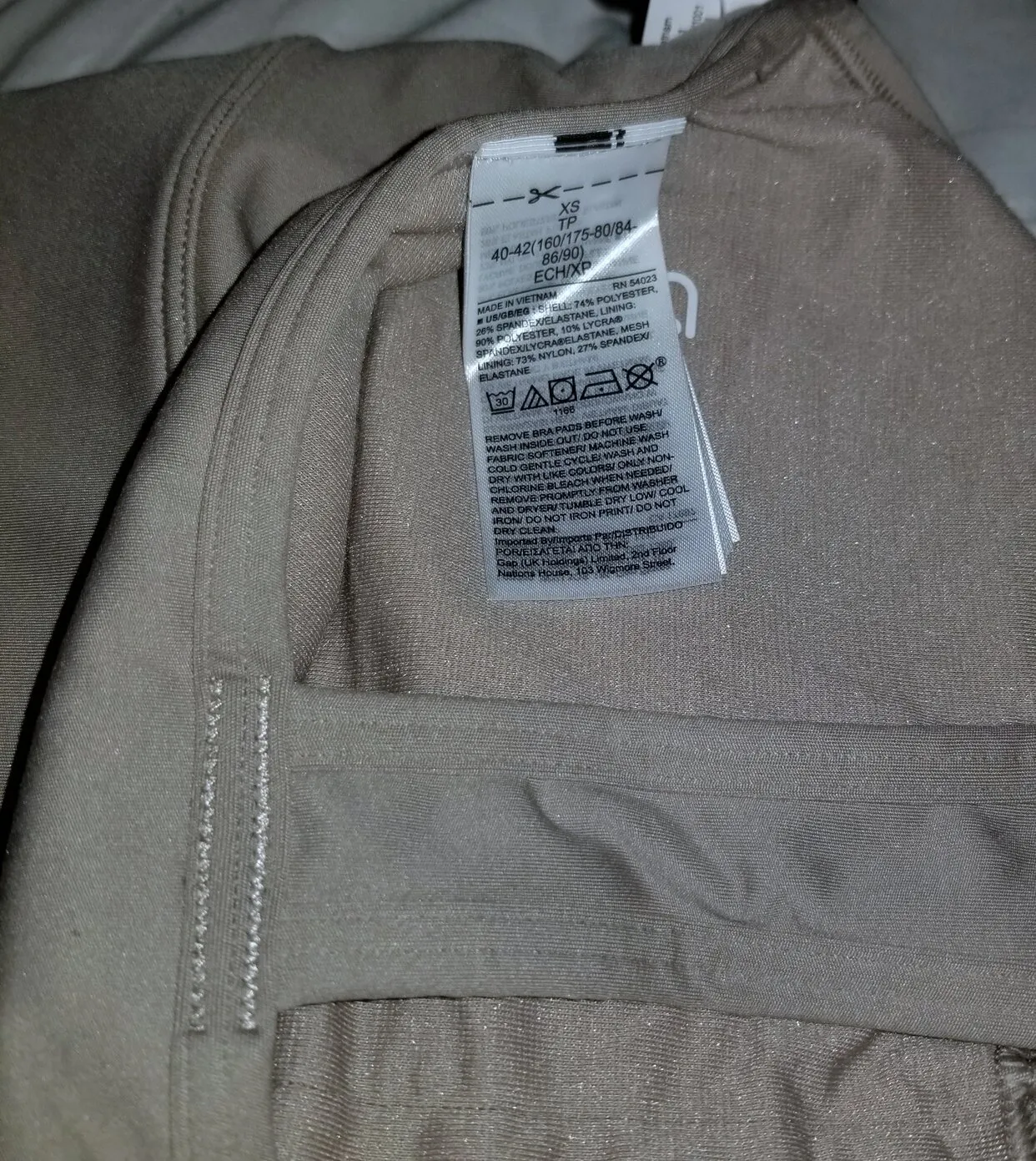 xs medium impact sports bra Slate T Back New Longline workout top - Image 7