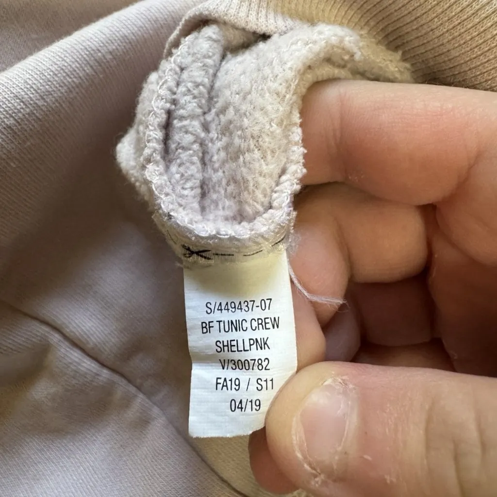 Old Navy Women Size Small Boyfriend Tunic Crew Neck Sweatshirt Shell Pink Casual - Image 10