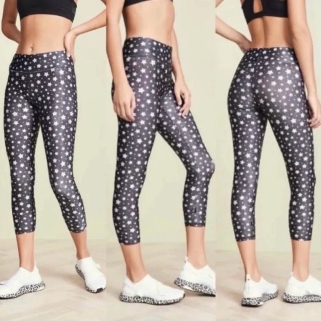 Terez  Starlight Print Light Black Cropped Leggings - Image 2