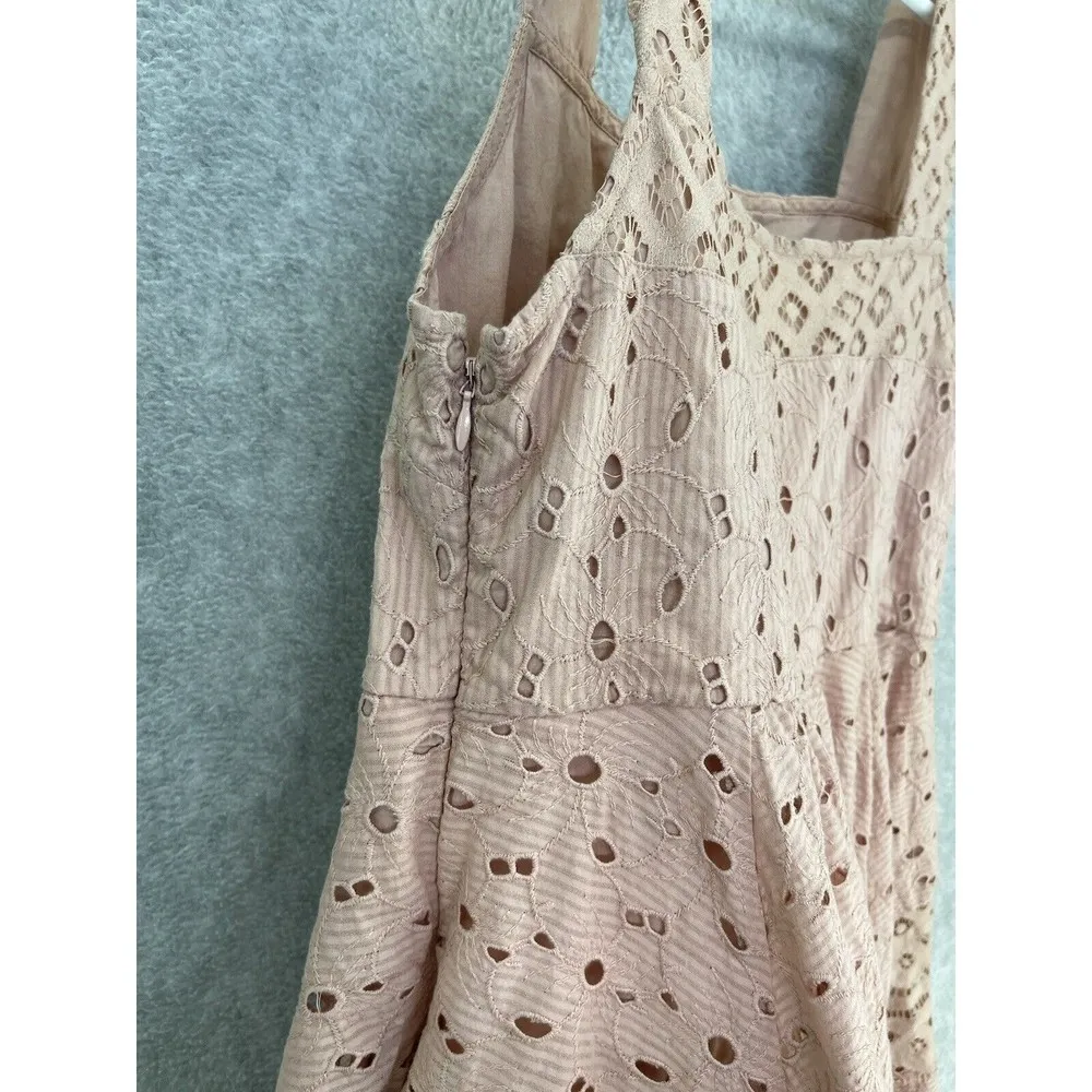 MaEVe Anthropolgie Pink Dress Sleeveless Handkerchief Hem Size 2 Floral - Image 4