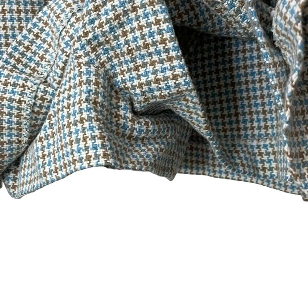 Zara Plaid Box Pleated Skort Skirt Herringbone Hi Waist Women’s Size M New - Image 4