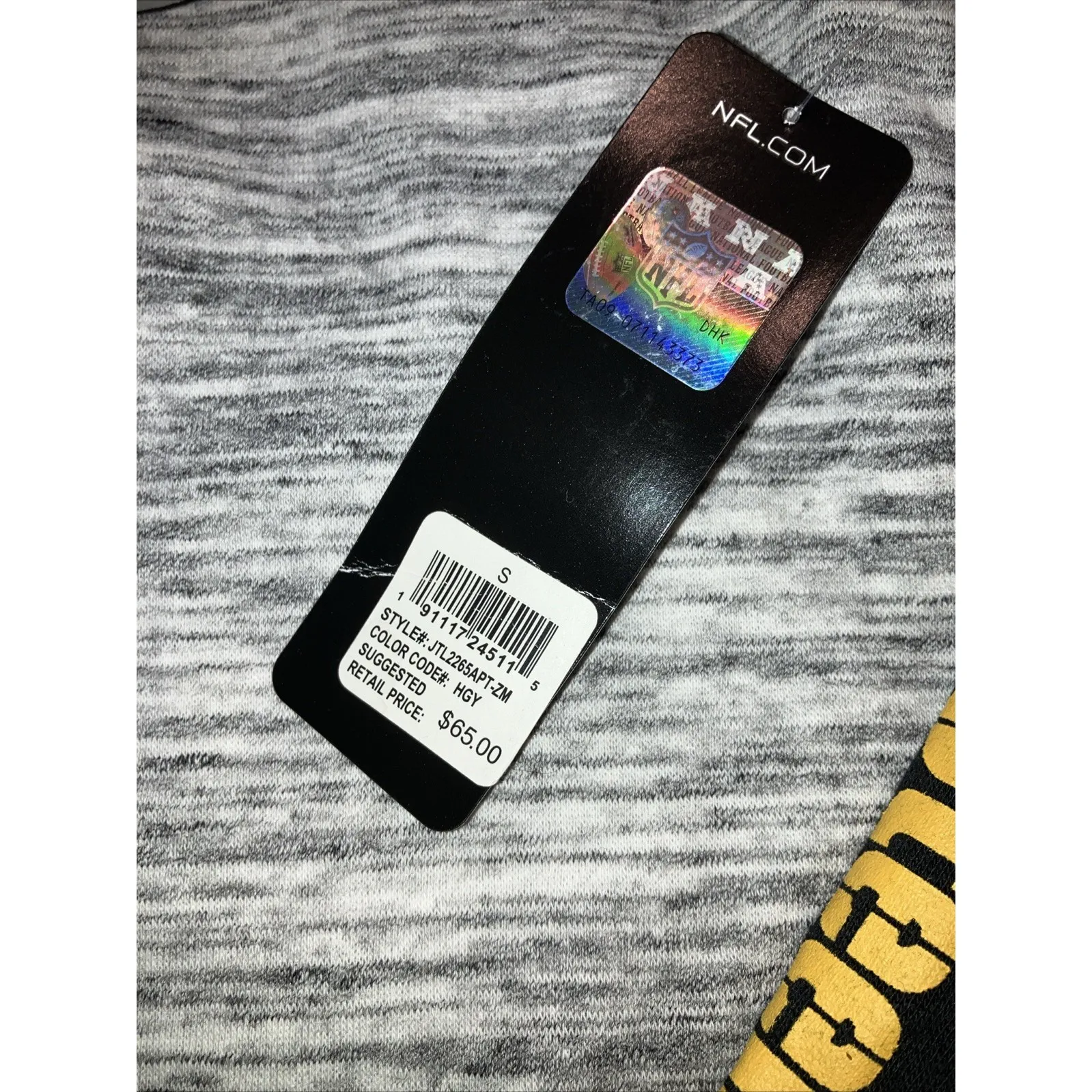 Pittsburgh Steelers‎ NFL Team Apparel Women's Hoodie Size Small Grey BNWT - Image 4