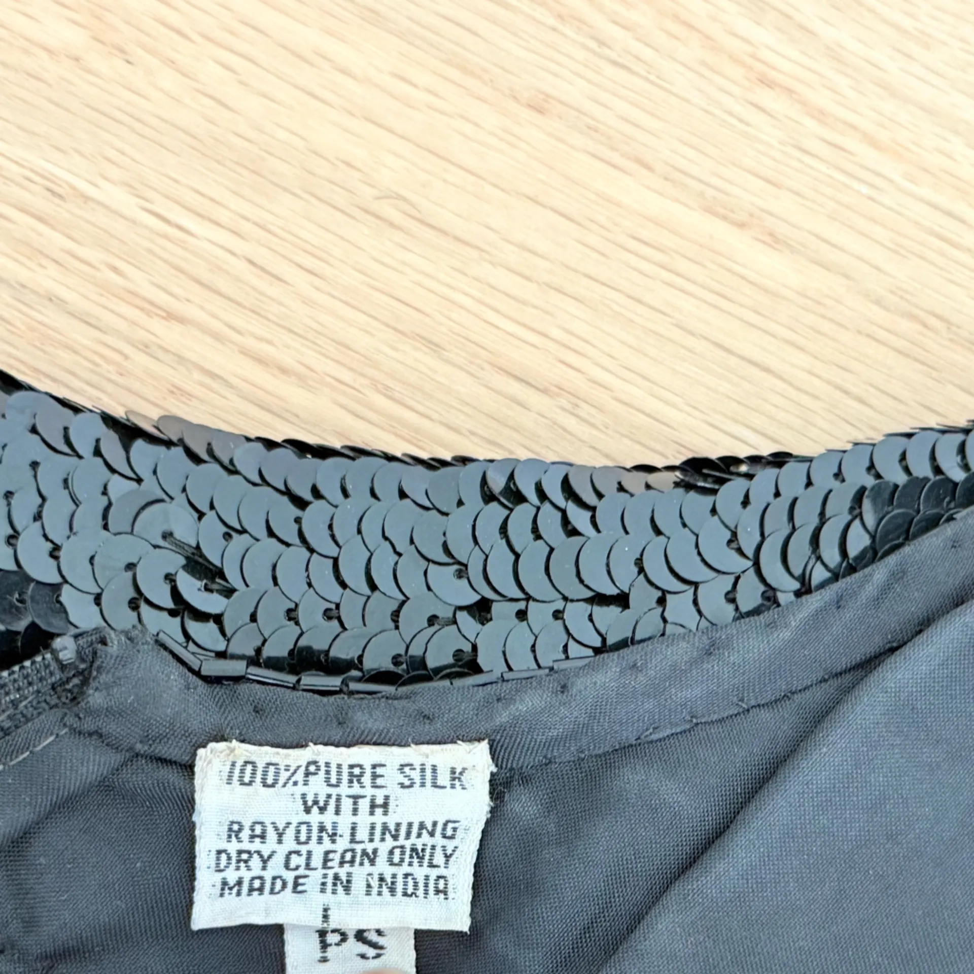 🖤 Laurence Kazar New York Vintage Sequin Silk Dress (Petite Small) - Image 10