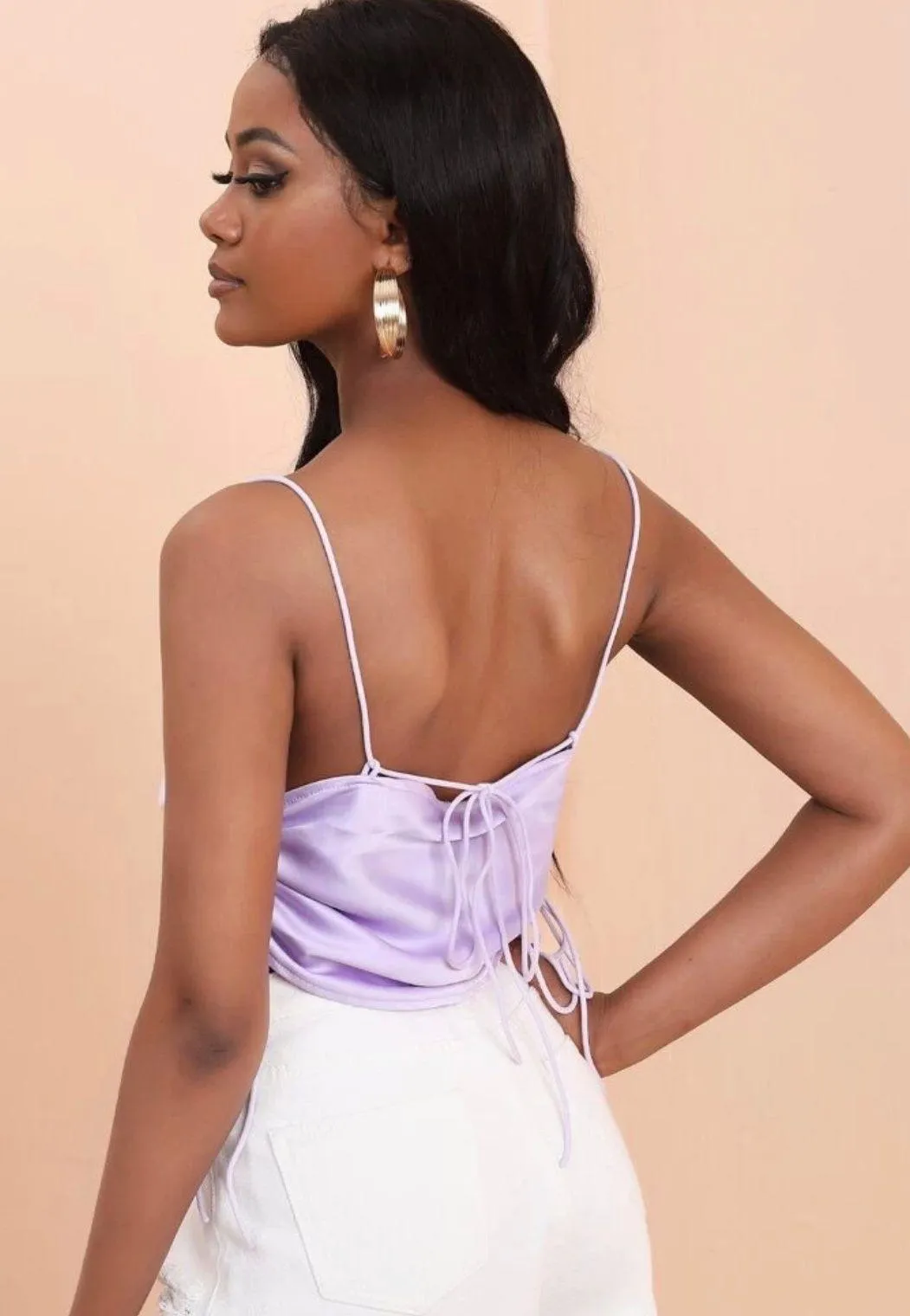 purple satin going out top! - Image 2