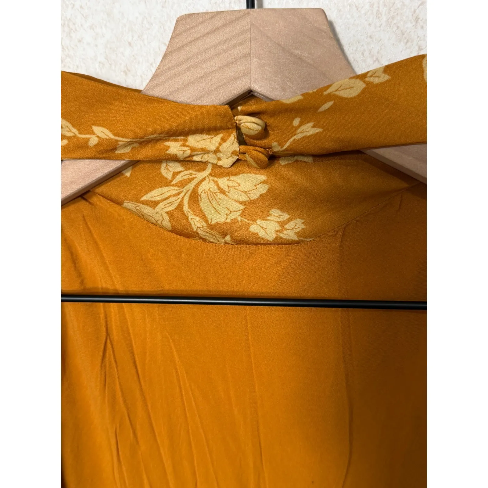 Free People Aries Floral Print Long Sleeve Mini Dress Mock Neck Size S Boho Chic - Image 11