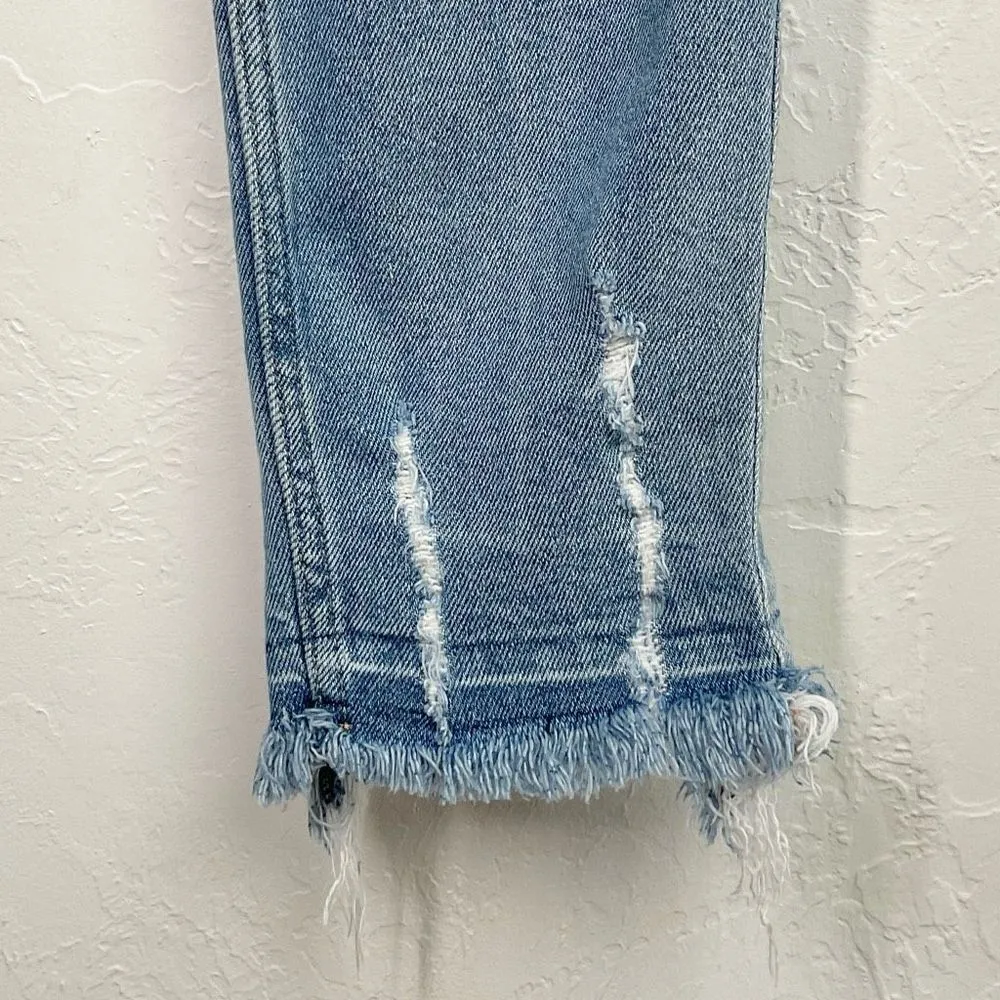 Hollister Blue Destroyed High Rise Super Skinny Crop Denim Jeans 3R - Image 2