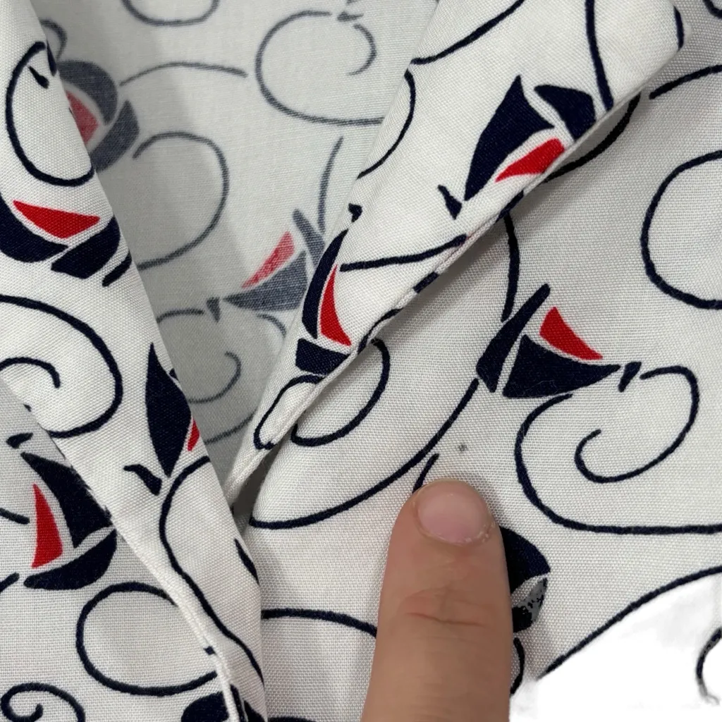 Pendleton White Sailboat Button Down Skirt and Blouse SET Women’s Size Large VTG - Image 7