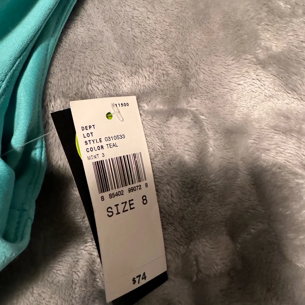 Alyx Teal Mini Dress Green Size 8 - Image 4