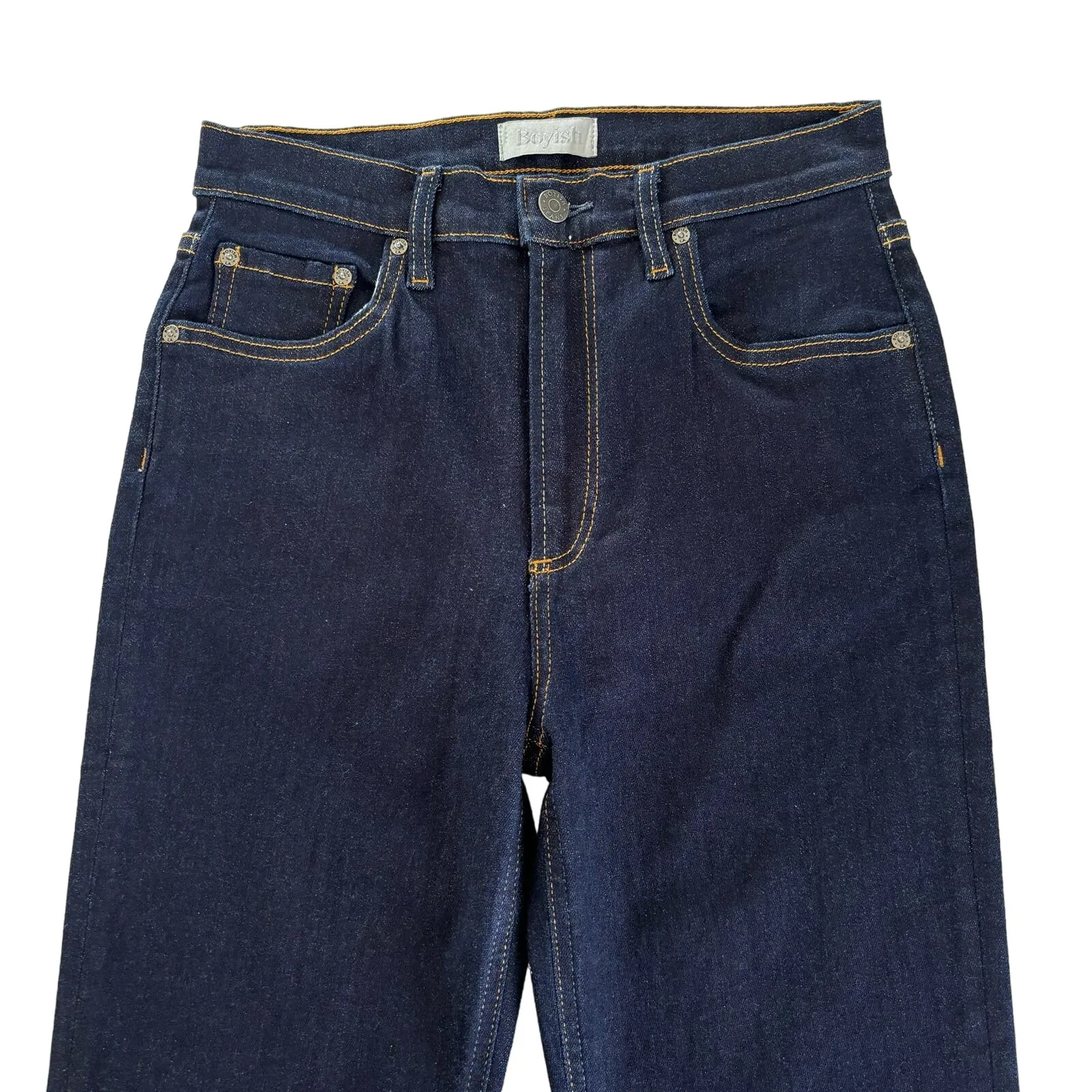 Revolve Boyish The Donny Dark Blue Wash High Rise Skinny Jeans Size 27 - Image 2