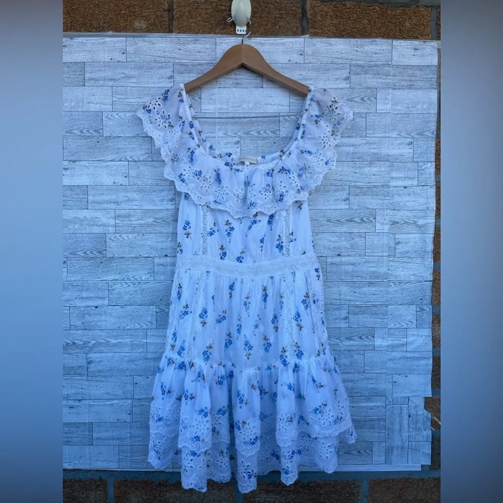 COPY - LoveShackFancy Denver Off-the-shoulder Tiered Floral dress size 6 - Image 5