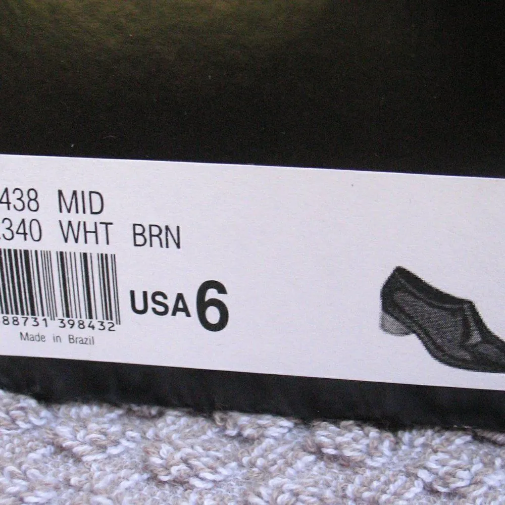 Melissa Womens 6 White Brown Mid Pump Shoes - Image 10