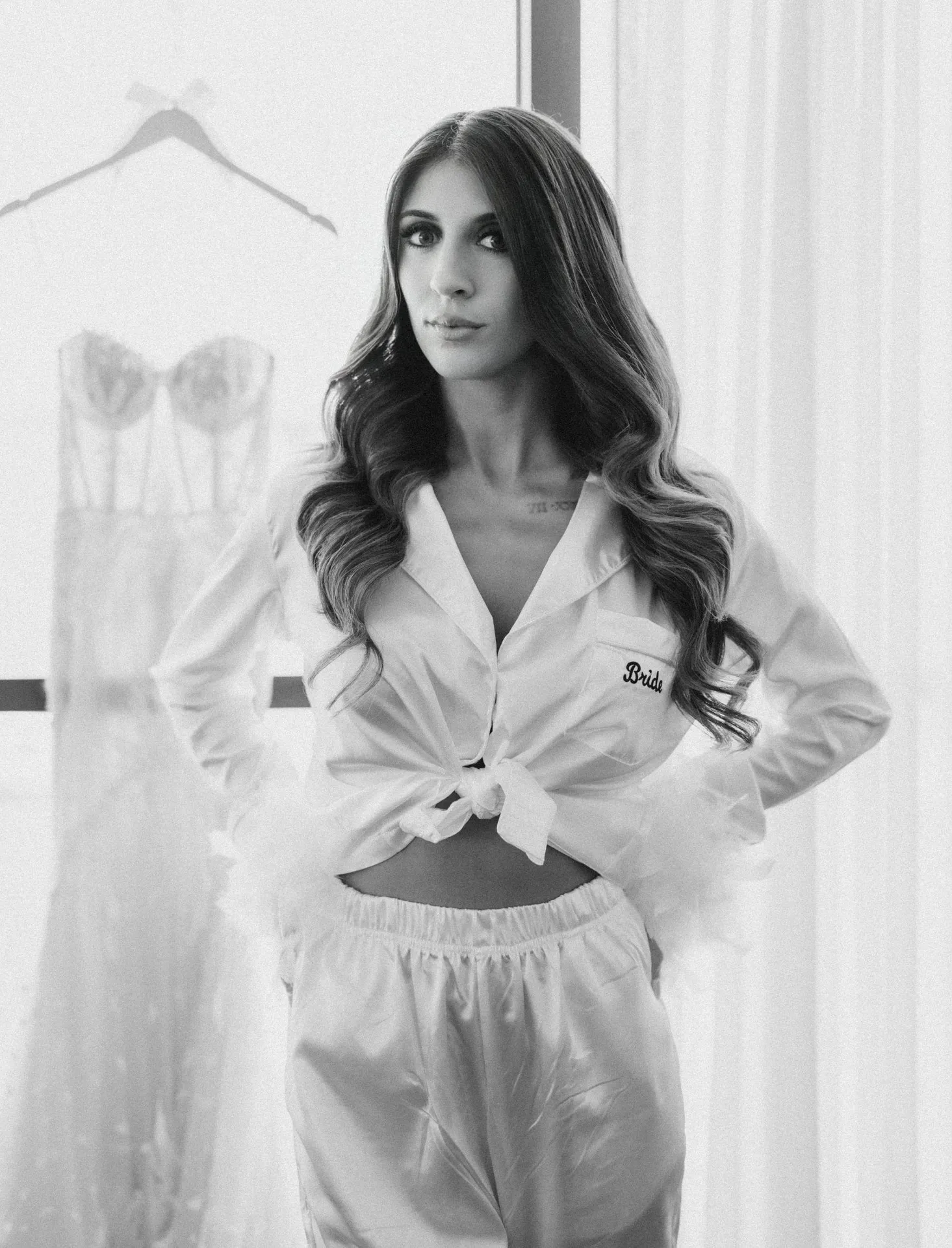 Boohoo Bride Feather Pajamas - Image 3