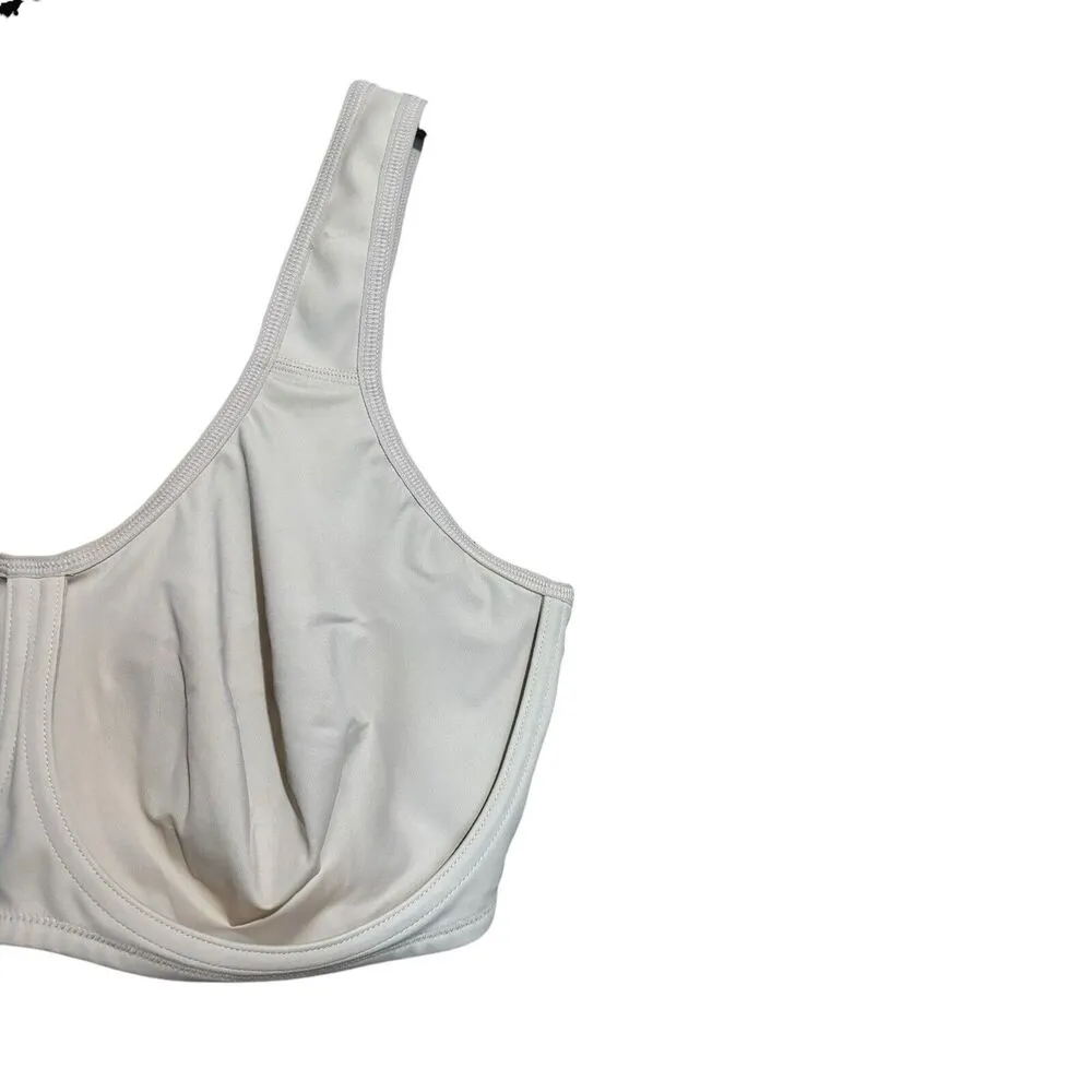 Syrokan Sport Bra Womens 38F Beige Underwire Lined High Impact Full Coverage Size undefined - Image 2