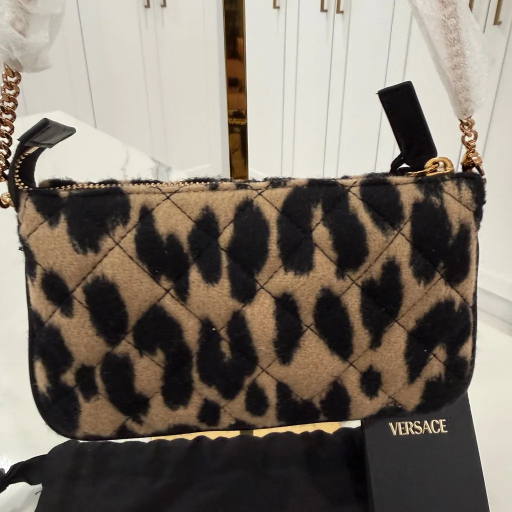 Versace Leopard Print Mini Bag - Image 5