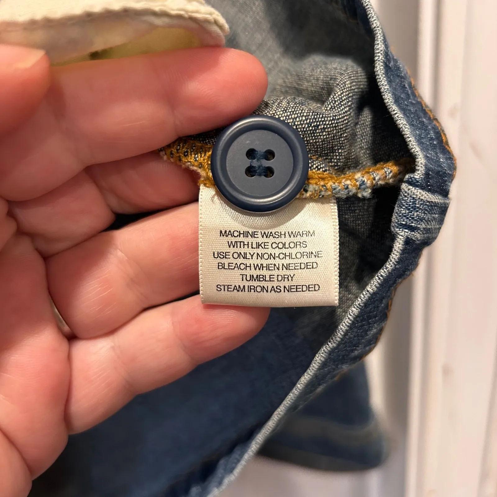 St Johns Bay Women's 1X Denim Blazer Chore‎ Jacket Stretch Dark Wash Plus Size Blue - Image 7