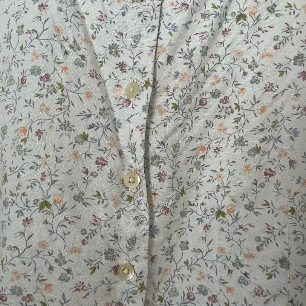 Eddie Bauer floral button down tank top - Image 3