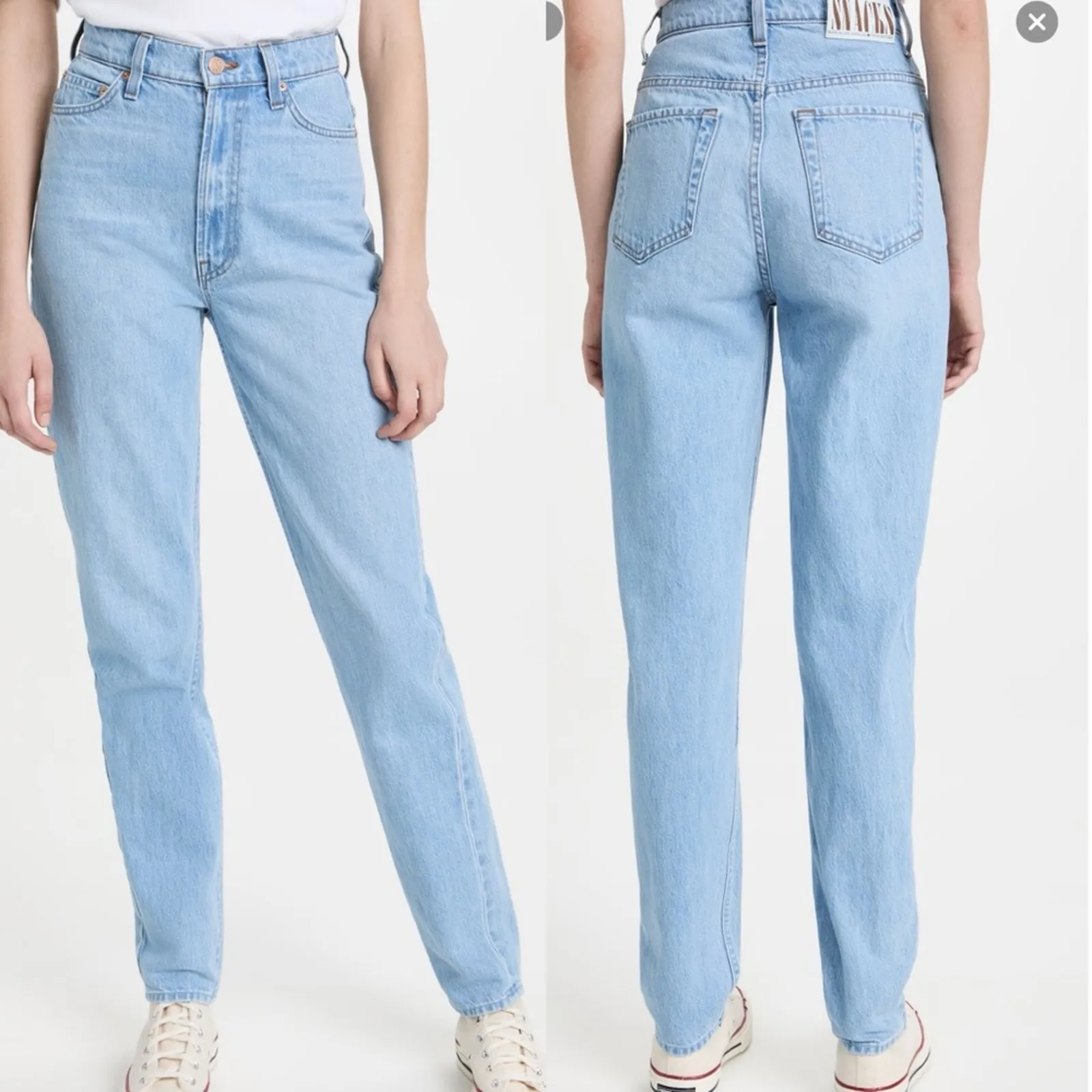 MOTHER SNACKS! Straight leg jeans New High rise light wash 90s Jean NWT 29 Blue - Image 2