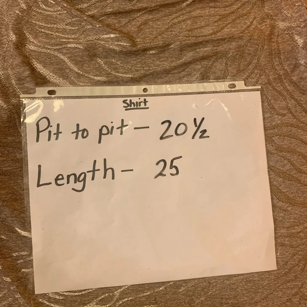 Roz & Ali top women’s large tan/gray. 3/4 sleeves  draped neckline shiny holiday - Image 4