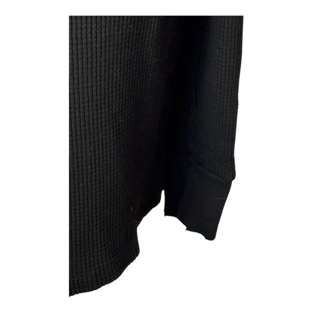 Cotton Citizen‎ Dress Women Small Black Waffle Knit Monaco Thermal Hoodie Mini - Image 6