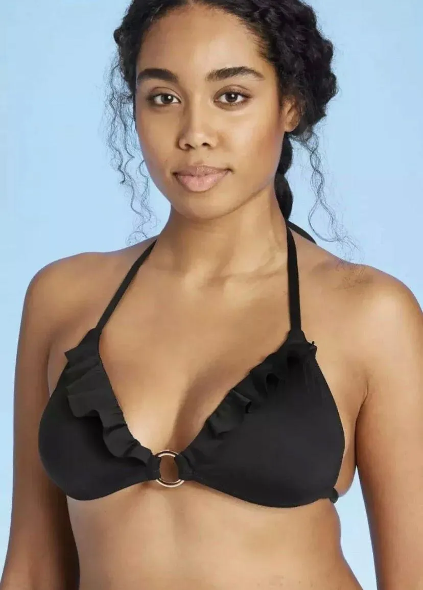 Women's  Ring-Front Ruffle Bikini Top, Medium - New! - Image 5