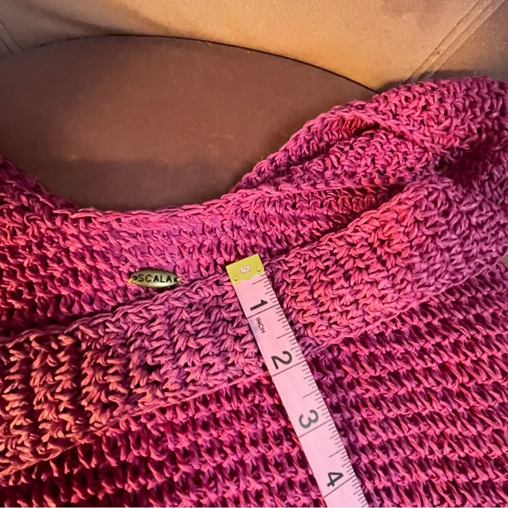 SCALA Woven Pink Vintage Seagrass Straw Purse Fun Beach Festival bag - Image 13