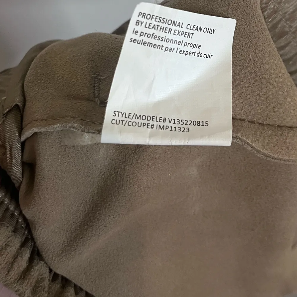 NWT Vince Leather Boxer Drawstring Shorts Suede Concrete Small - Image 16