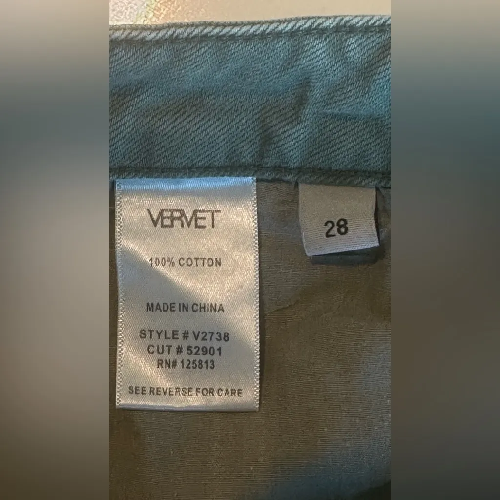 VERVET Beetle - Super High Rise 90s Vintage Crop Flare Olive Women’s Sz 28 - Image 8