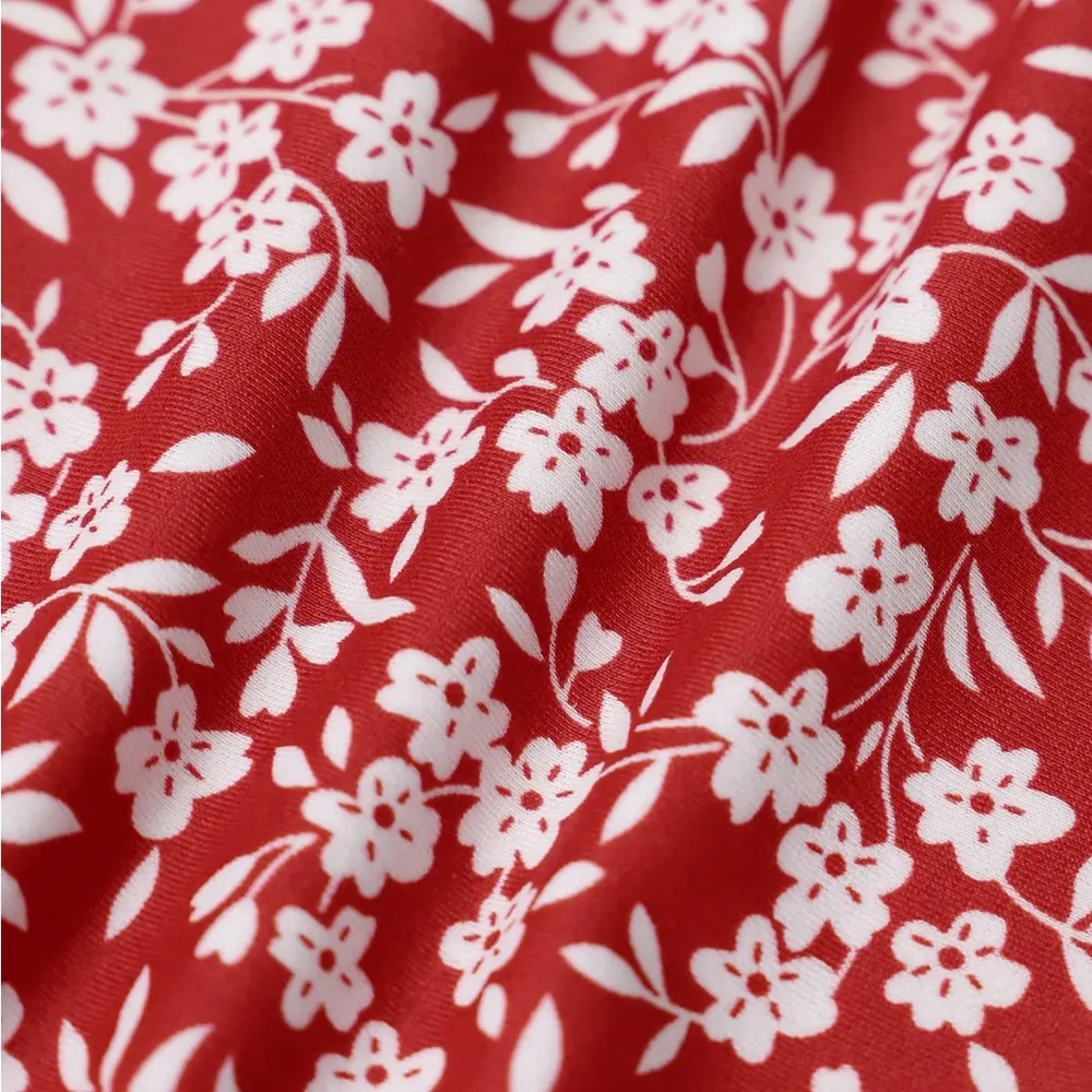 Berlook Red Reversible Floral Halter Bikini SET 71 - Image 7