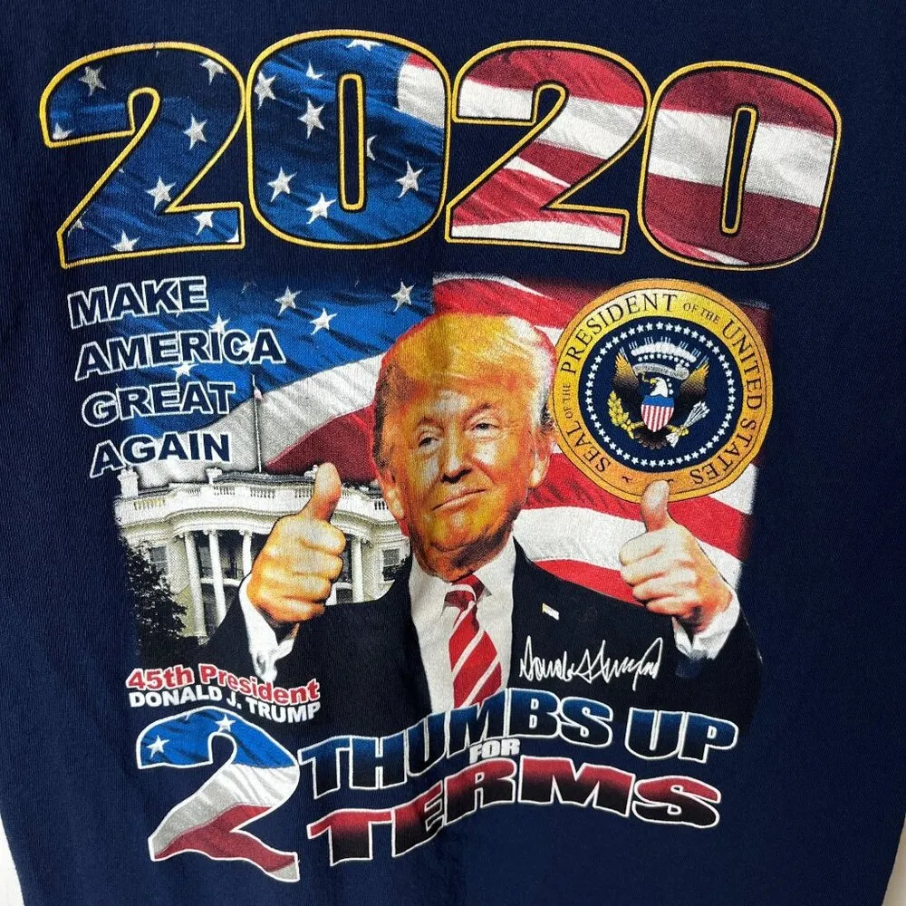 2020 Donald Trump T Shirt Small S Blue Graphic Tee - Image 12