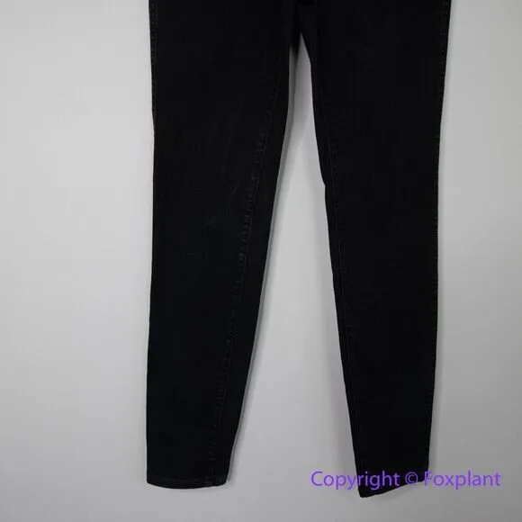 Madewell 10" High-Rise Skinny Jeans in black frost‎ wash, 26 - Image 4