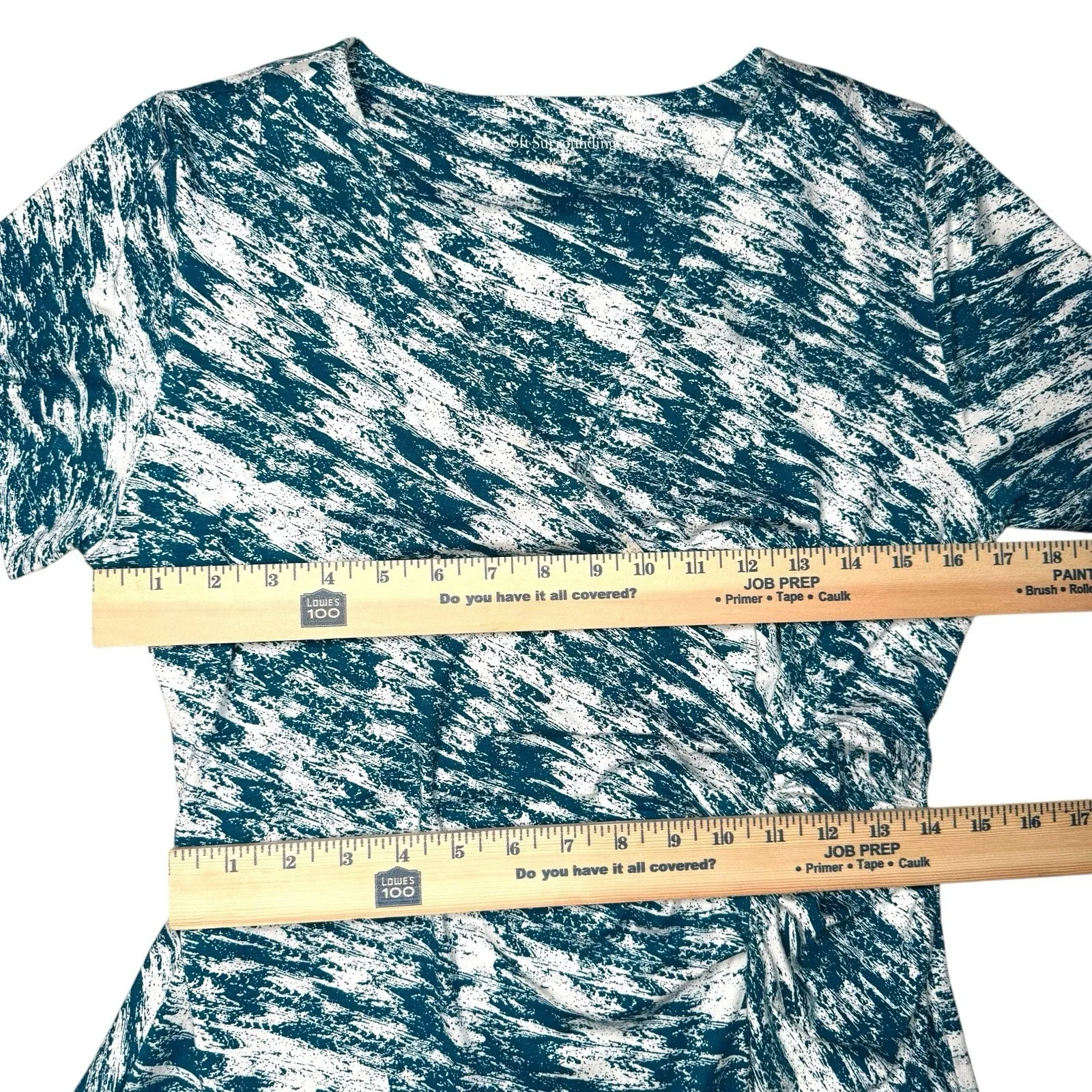 SOFT SURROUNDINGS NWOT $130 Teal Joanna Surplice Maxi Wrap Dress‎ Size M - Image 11