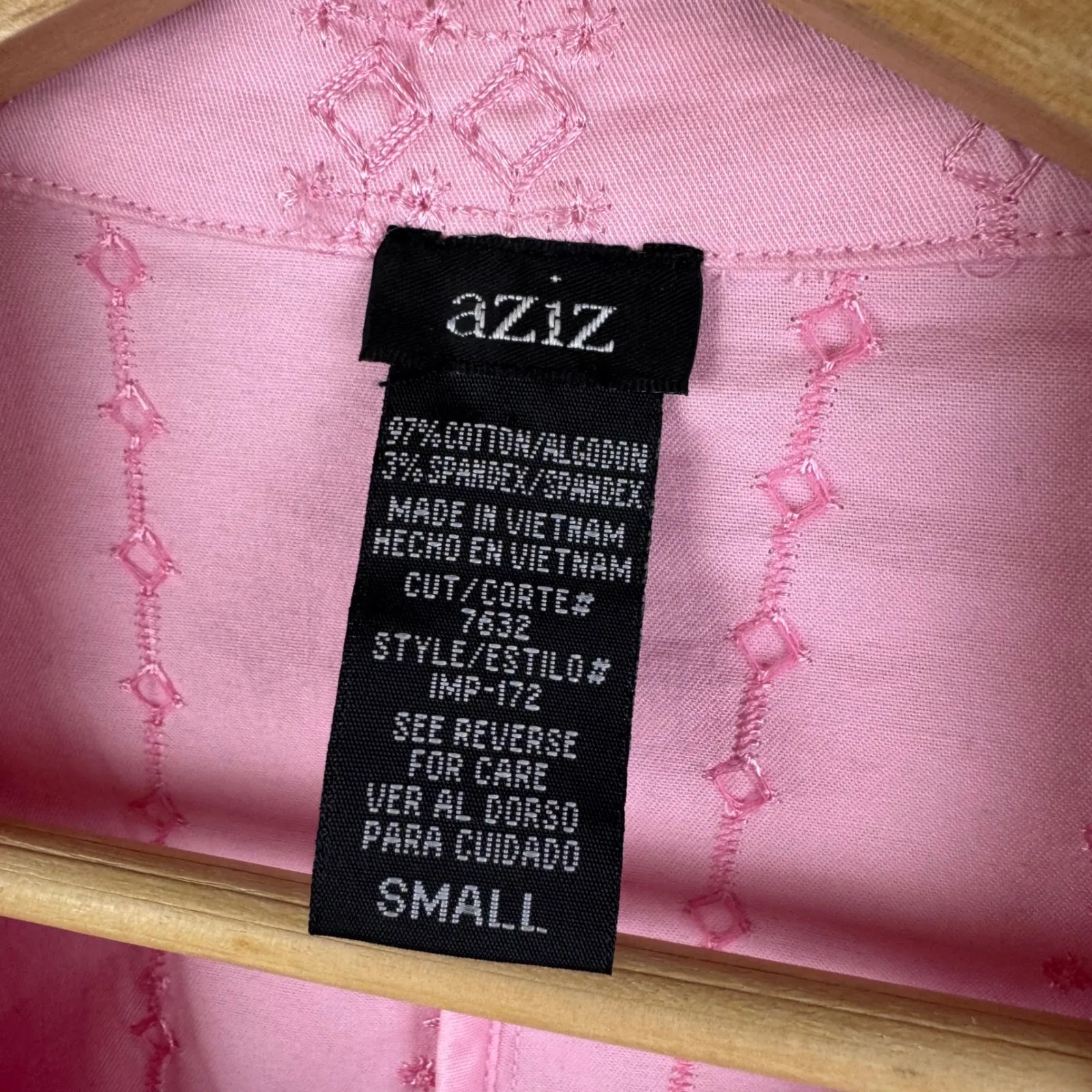 Aziz VTG Blazer and Pants Set Small Pink Embroidered Suit Coquette Y2K Retro - Image 5