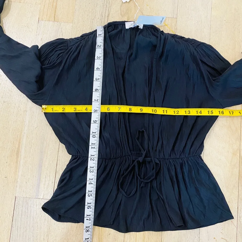 Aritzia  Wilfred black tie blouse - Image 5