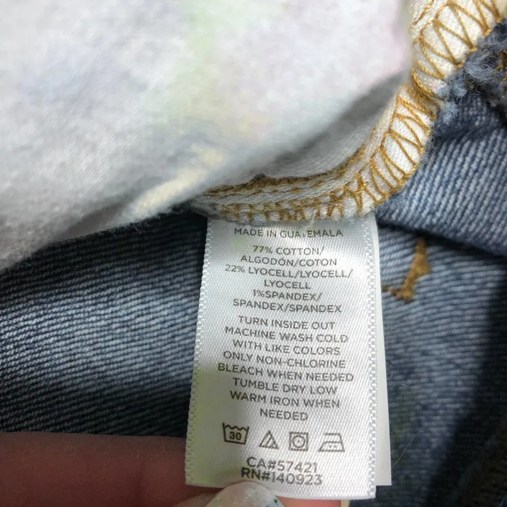 LOFT 90s High Waist Straight Leg Crop Denim Jeans Size 29 - Image 4