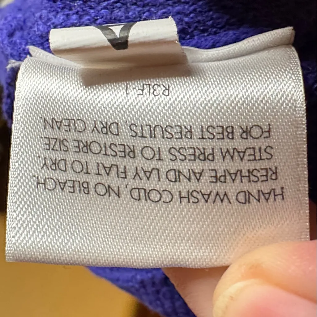 Eileen Fisher Royal Blue Linen Cotton Boxy Knit Top High-Low Hem Size 1X - Image 5