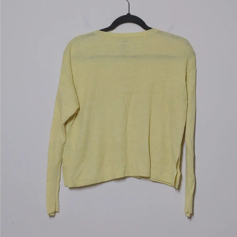 Eileen Fisher Organic Linen Sweater in Pale Yellow – Size XS – EUC - Image 6