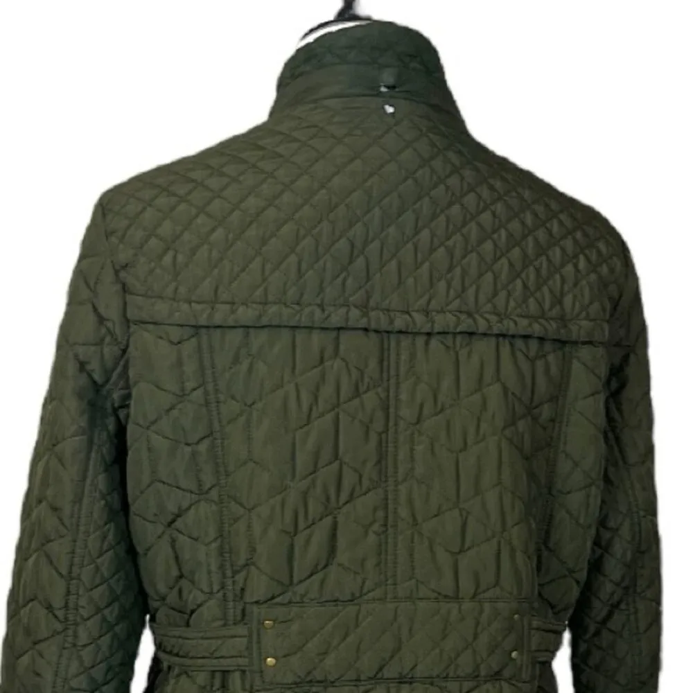 Jacket Coat Quilted Zip Pockets Olive Army Green Women’s Size XL - Image 8
