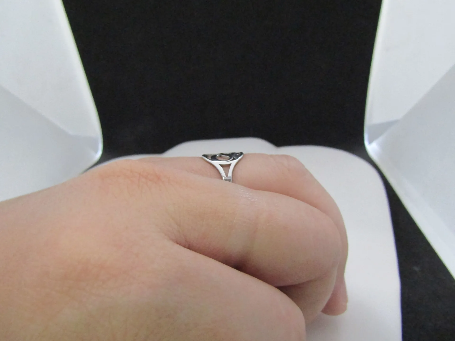 Om Yoga Stainless Steel Ring - size 6.25 - Image 4