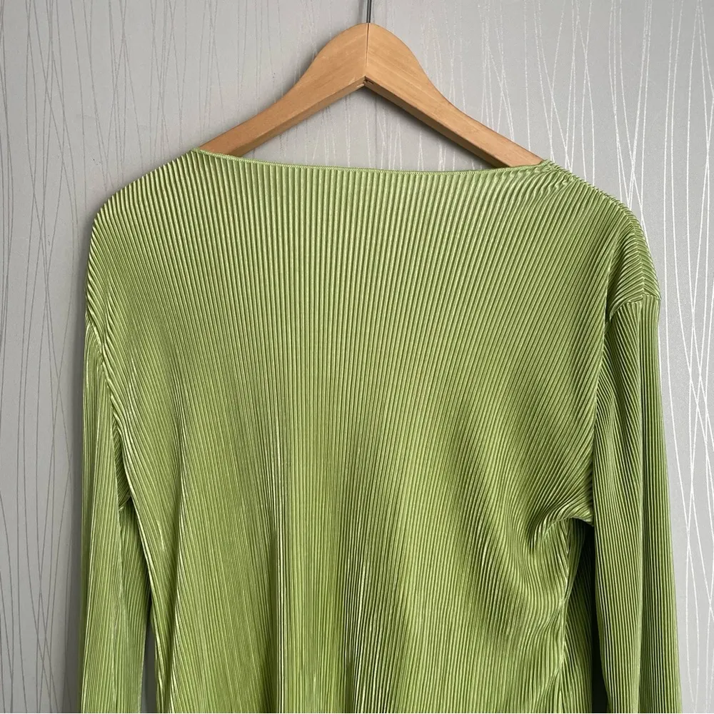 Zaful Tie Front Flounce Sleeve Crop Blouse Womens Size Small - Image 12