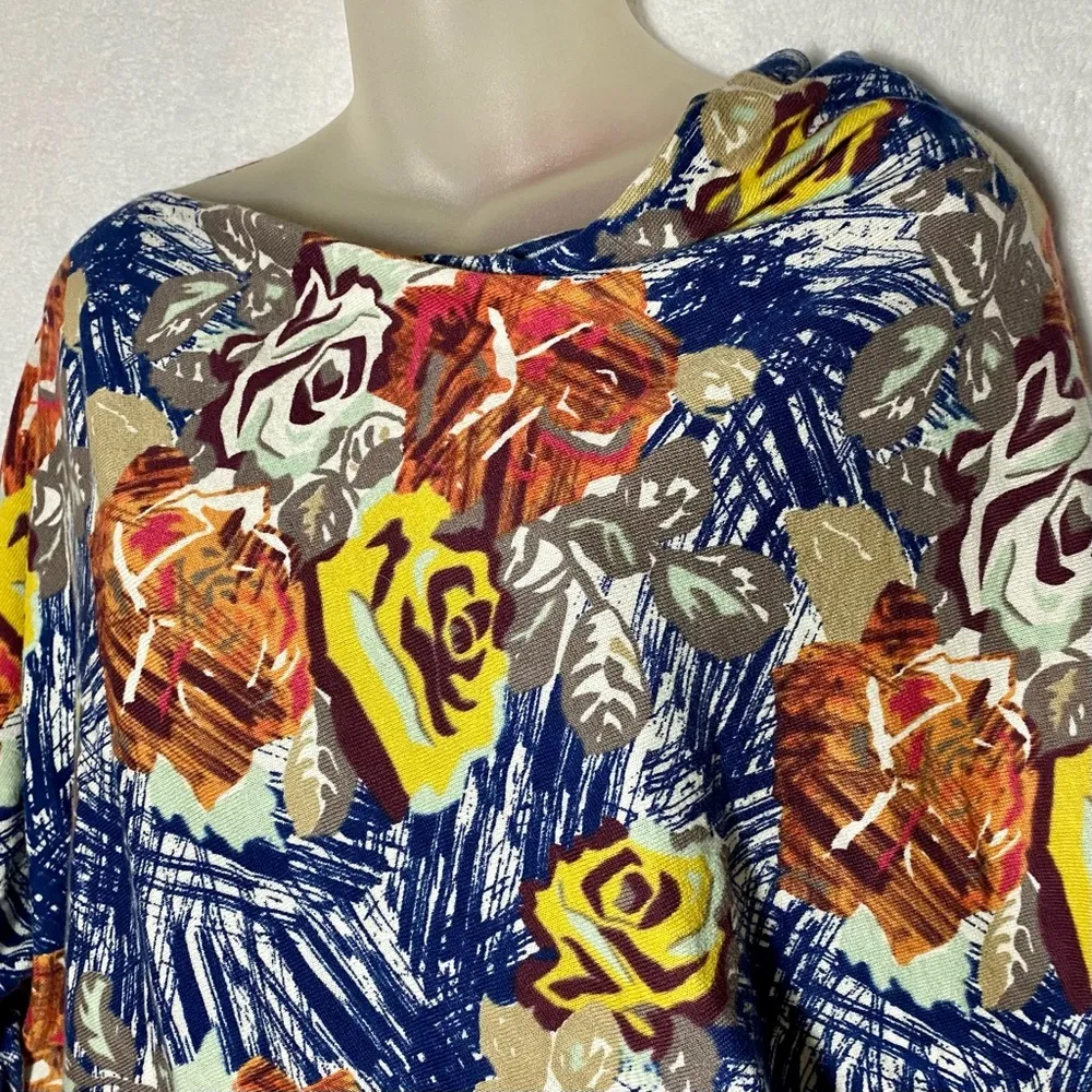 SPARROW Autumn Leaves asymmetrical top M Anthro - Image 2