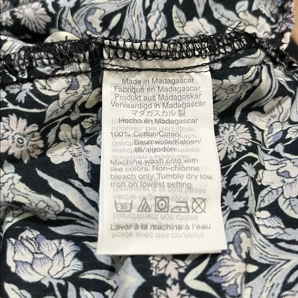 J. Crew‎ Liberty Fabric Sambourne Floral Ruffle Puff Sleeve Blouse Medium - Image 9