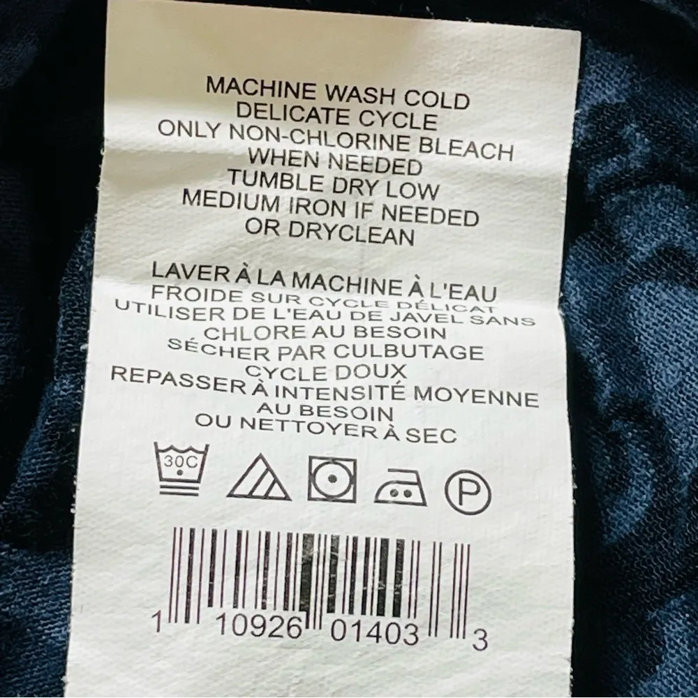 Motherhood Maternity‎ Blue Long Sleeve burnout Print Lightweight Hoodie Z192 - Image 6