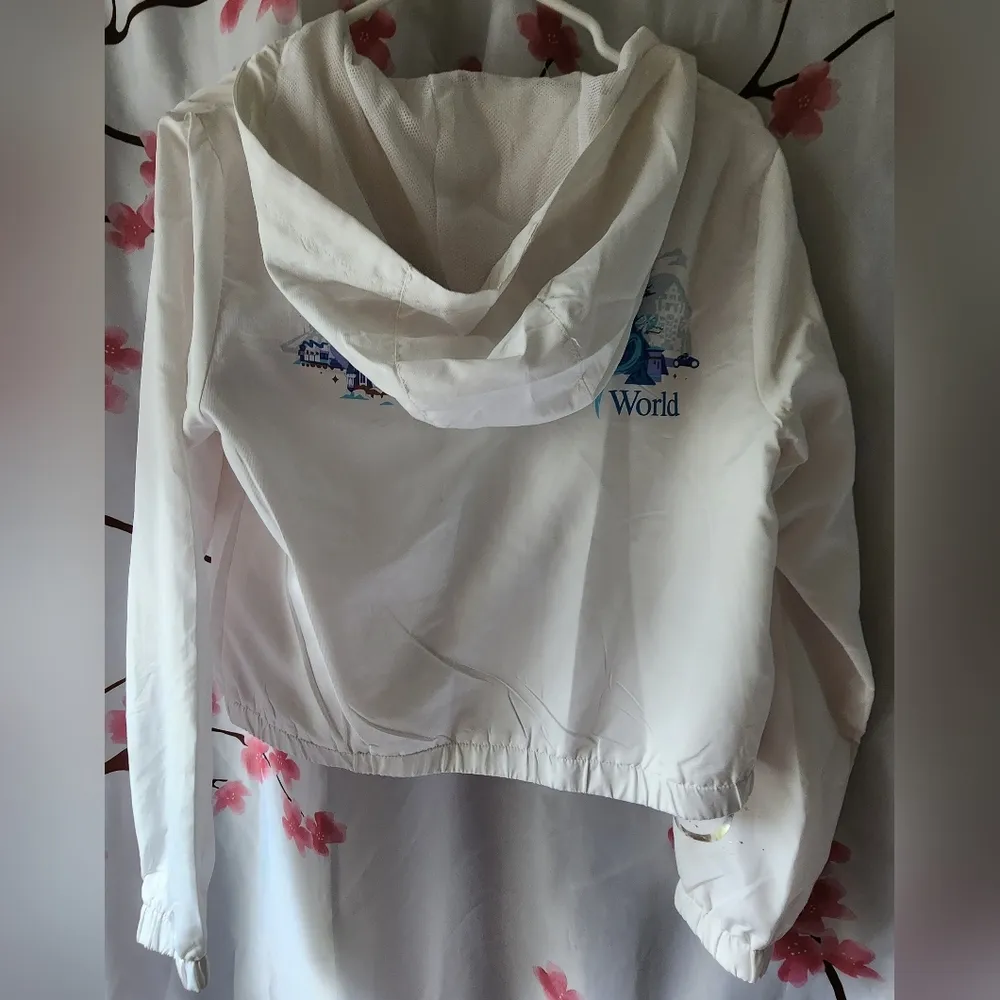 Walt Disney World 50th Anniversary White Rosegold Lightweight Zip Jacket Small - Image 7