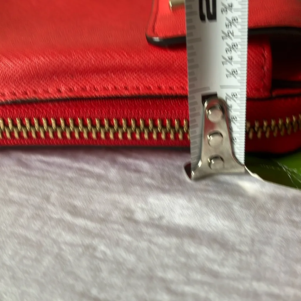 Kate Spade: Kirstie Geranium Red Newbury Lane Wallet- Wrstlet- Gold Tone - Image 13