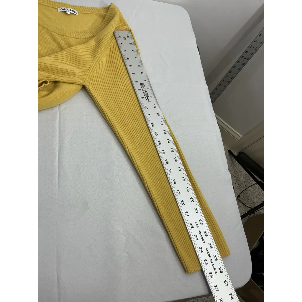 Womans Carol rose Sweater XL Gold Crew Neck Pullover - Image 8