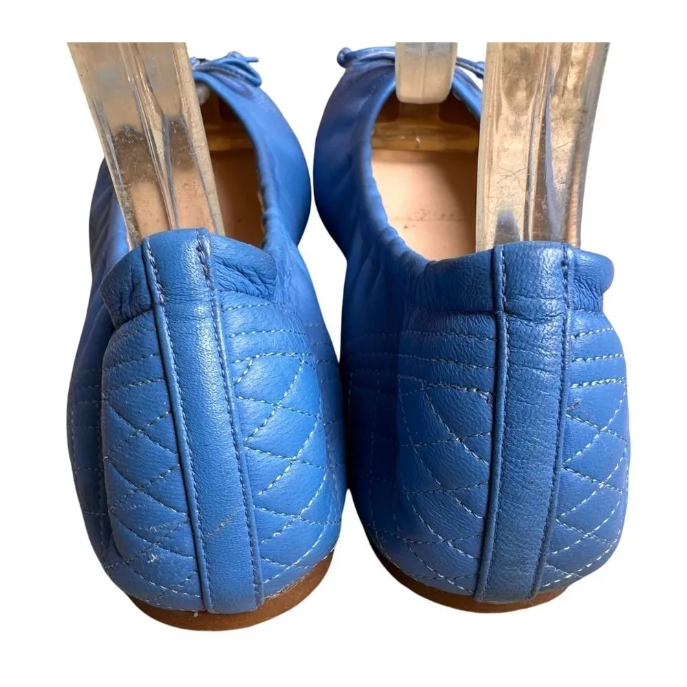 L K Bennett London Royal Blue Nappa Leather Sissy Ballet Flats 38 5 US 8 5 Size undefined - Image 8