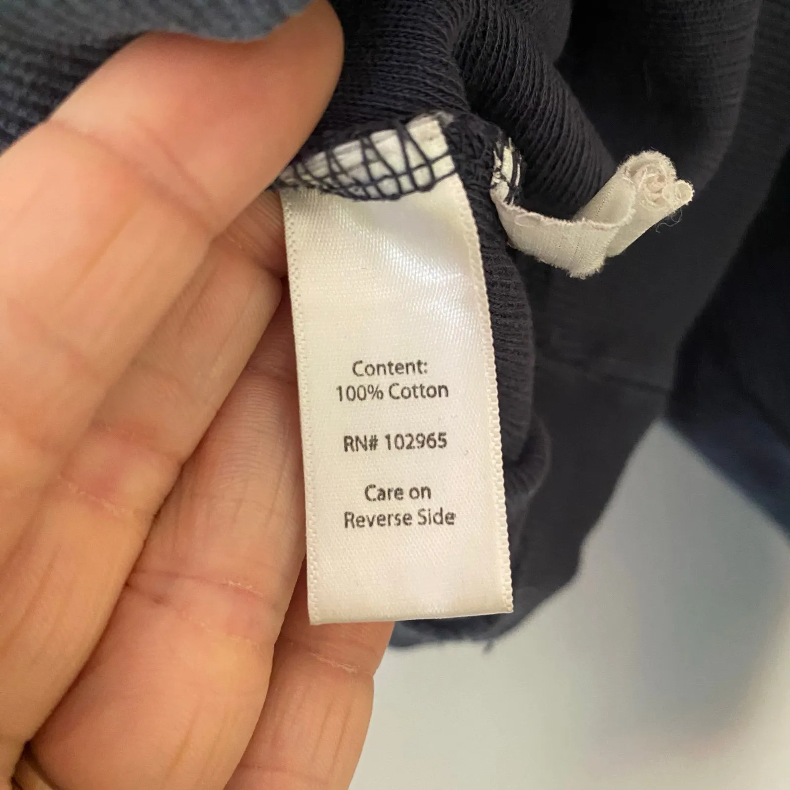 Washington & Lee University Navy Blue Ribbed Crewneck Sweatshirt Cotton Large - Image 9