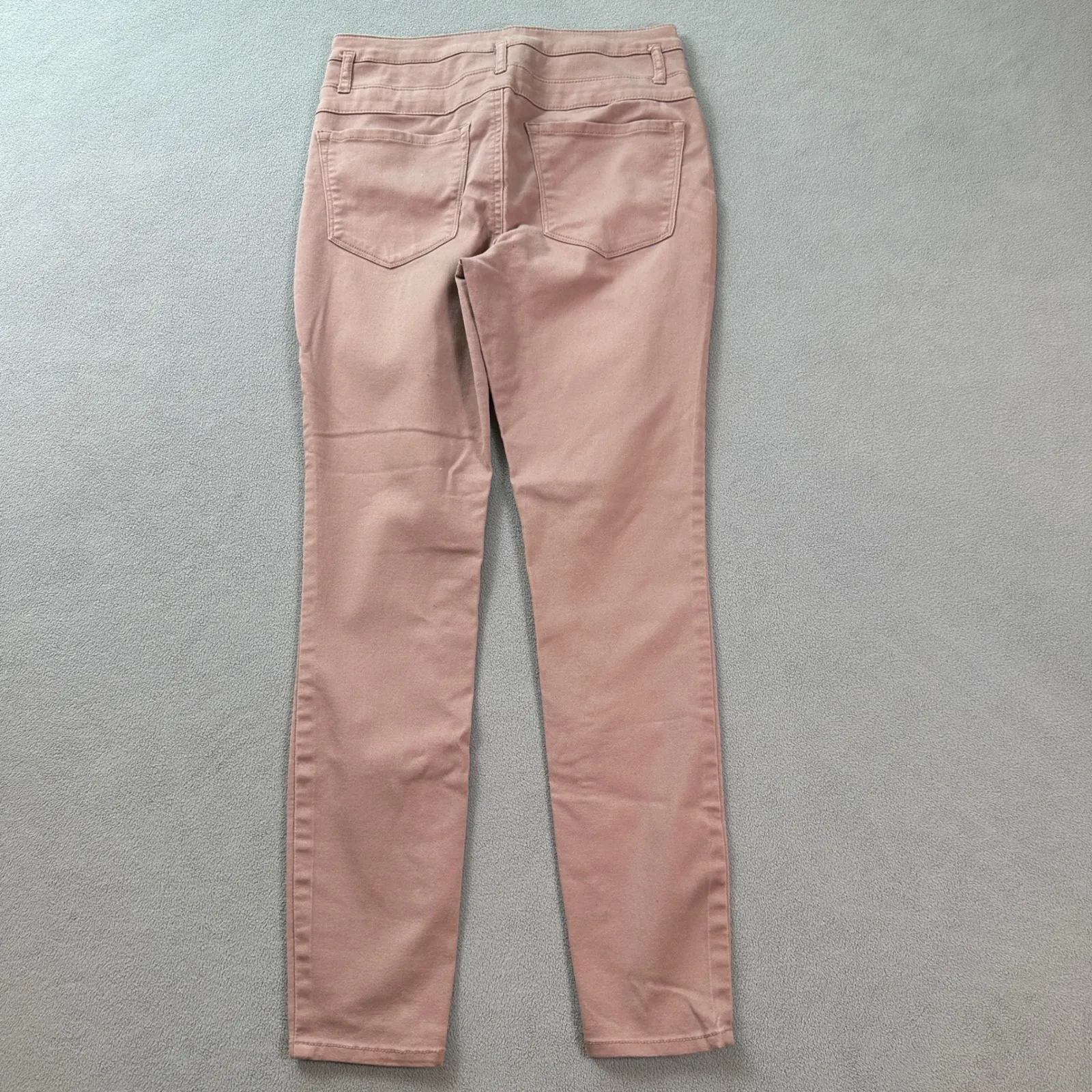 Refuge Jeans Womens 8 High Rise Skinny Dusty Rose Triple Button Fly Stretch Denm - Image 2
