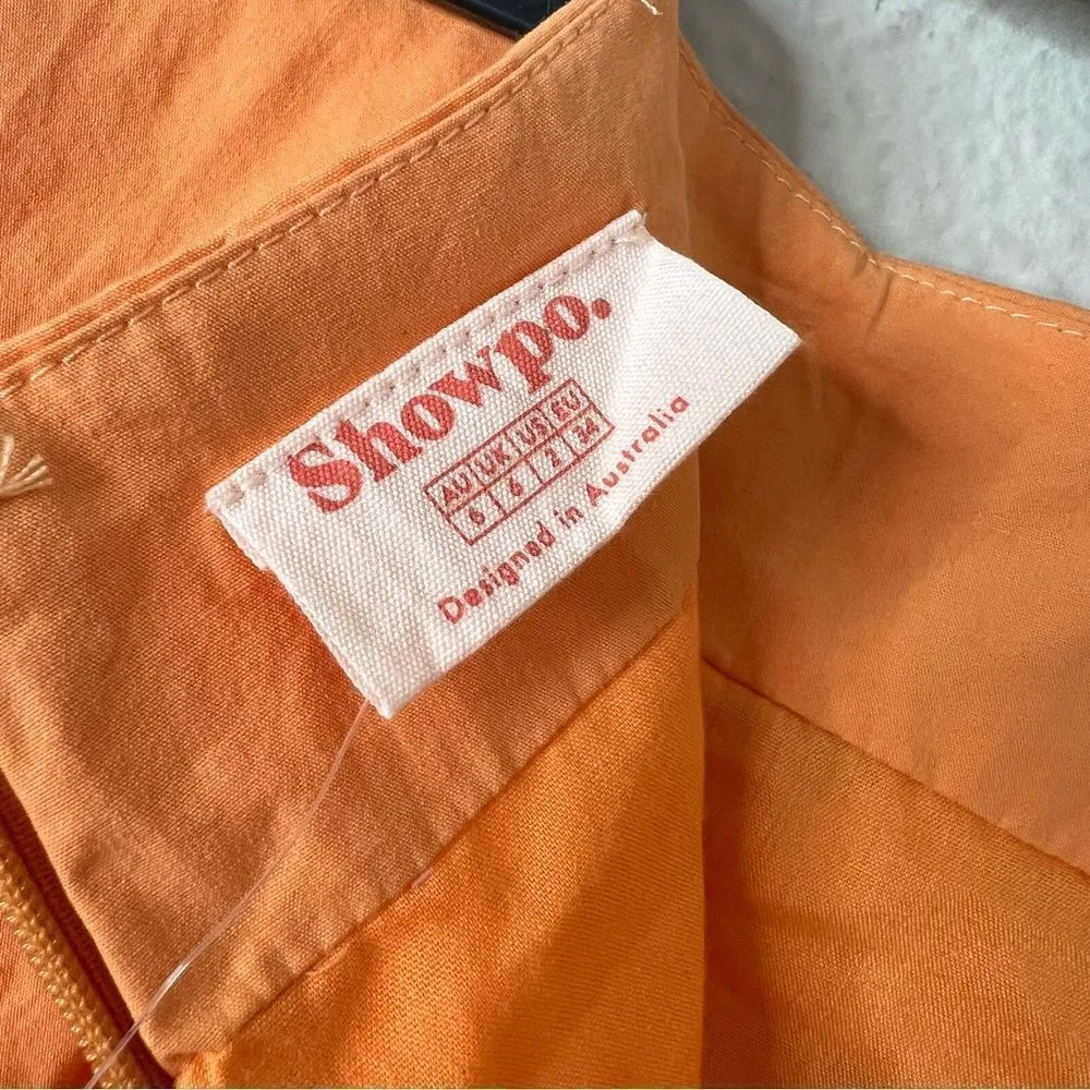Showpo Astarte Ruched Mini Skirt In Sherbet NEW Size 2 Orange - Image 7