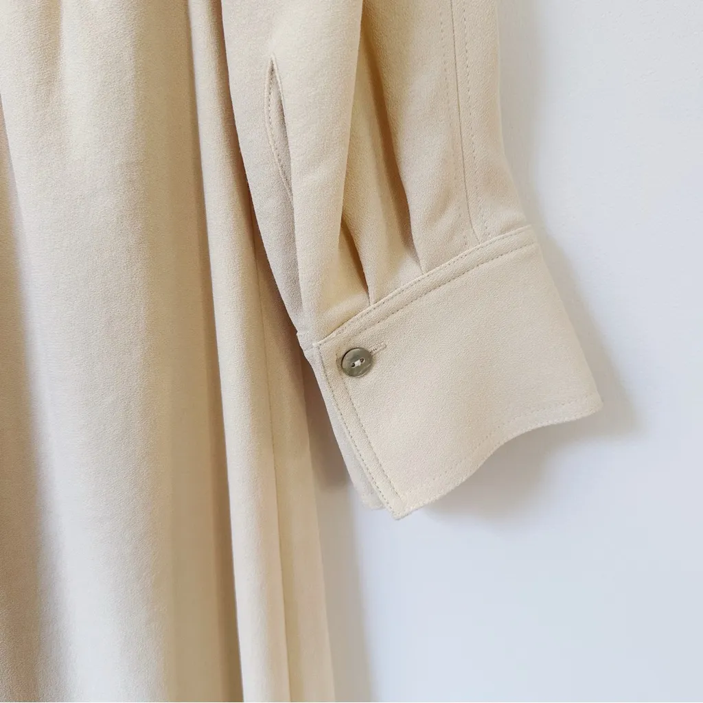 NEW Vince Shaped Collar Dolman-Sleeve Dress White Sand - Image 6